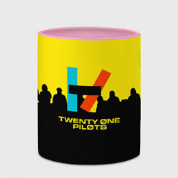 Кружка 3D Twenty one pilots rock steel, цвет: 3D-белый + розовый — фото 2