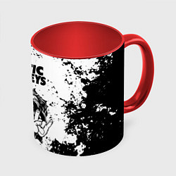 Кружка 3D Arctic Monkeys - рок пес, цвет: 3D-белый + красный
