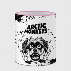 Кружка 3D Arctic Monkeys - рок пес, цвет: 3D-розовый кант — фото 2