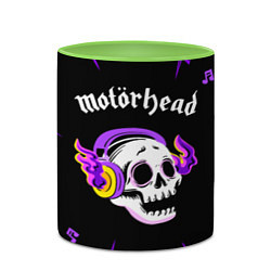 Кружка 3D Motorhead неоновый череп, цвет: 3D-белый + светло-зеленый — фото 2