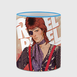 Кружка 3D David Bowie Rebel, цвет: 3D-небесно-голубой кант — фото 2