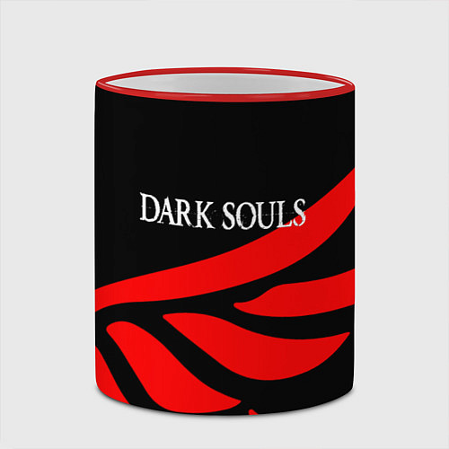 Кружка цветная Dark souls game wings / 3D-Красный кант – фото 2