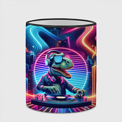 Кружка 3D Dino DJ - neon glow, цвет: 3D-черный кант — фото 2