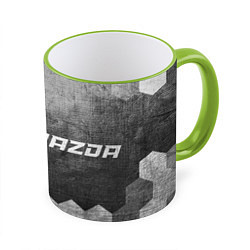 Кружка 3D Mazda - grey gradient по-горизонтали, цвет: 3D-светло-зеленый кант