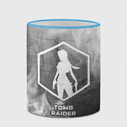 Кружка 3D Tomb Raider - grey gradient, цвет: 3D-небесно-голубой кант — фото 2