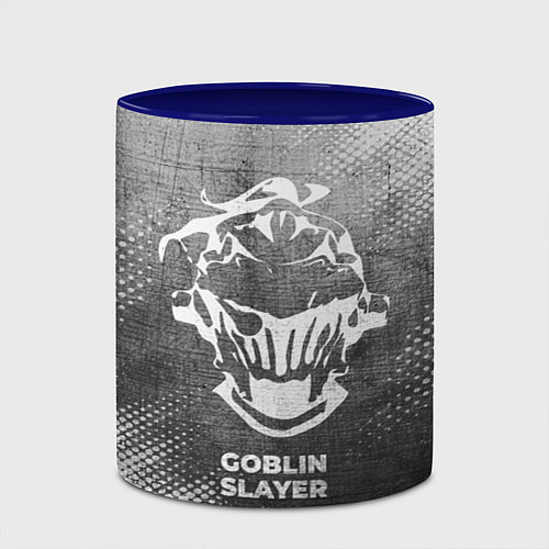 Кружка цветная Goblin Slayer - grey gradient / 3D-Белый + синий – фото 2