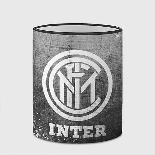Кружка цветная Inter - grey gradient / 3D-Черный кант – фото 2