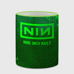 Кружка 3D Nine Inch Nails - green gradient, цвет: 3D-светло-зеленый кант — фото 2