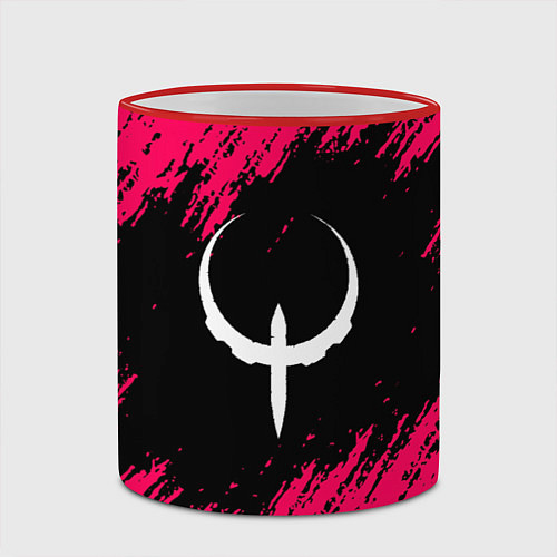 Кружка цветная Quake розовые краски / 3D-Красный кант – фото 2