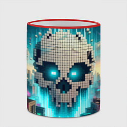 Кружка 3D Minecraft skull - ai art fantasy, цвет: 3D-красный кант — фото 2