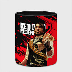 Кружка 3D Red Dead Redemption 2 - Wanted, цвет: 3D-белый + черный — фото 2