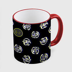 Кружка 3D Twenty one pilots rose, цвет: 3D-красный кант