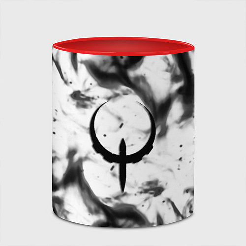 Кружка цветная Quake fire black / 3D-Белый + красный – фото 2
