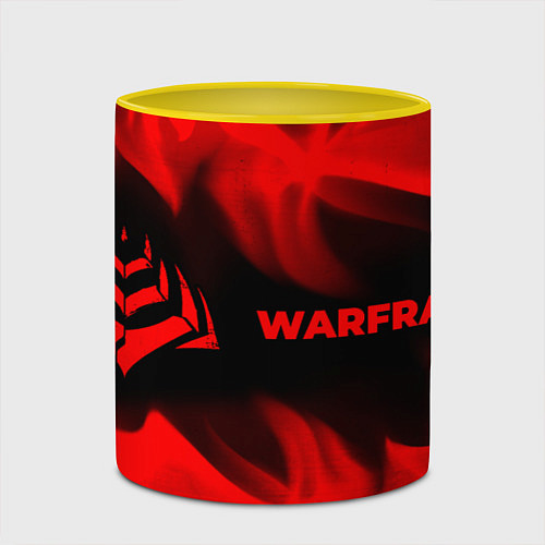 Кружка цветная Warframe - red gradient по-горизонтали / 3D-Белый + желтый – фото 2