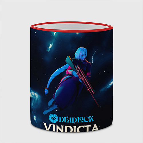 Кружка цветная Виндикта Deadlock / 3D-Красный кант – фото 2