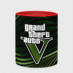 Кружка 3D Grand Theft Auto V - logo, цвет: 3D-белый + красный — фото 2