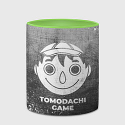 Кружка 3D Tomodachi Game - grey gradient, цвет: 3D-белый + светло-зеленый — фото 2