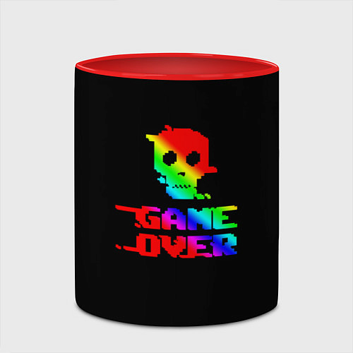 Кружка цветная Game over gradient / 3D-Белый + красный – фото 2