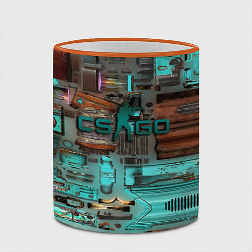 Кружка цветная Уличный гонщик кс / 3D-Оранжевый кант – фото 2