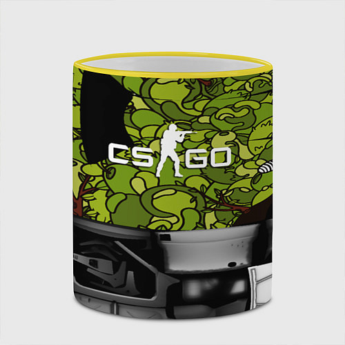 Кружка цветная Counter strike game skin / 3D-Желтый кант – фото 2