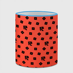 Кружка 3D Roblox game pattern, цвет: 3D-небесно-голубой кант — фото 2