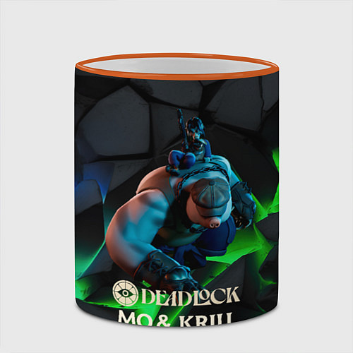 Кружка цветная Mo & Krill Deadlock / 3D-Оранжевый кант – фото 2