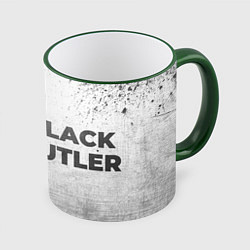 Кружка 3D Black Butler - white gradient по-горизонтали, цвет: 3D-зеленый кант