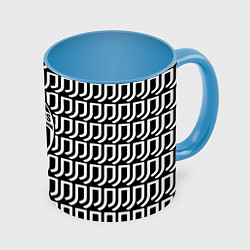 Кружка 3D Juventus fc pattern, цвет: 3D-белый + небесно-голубой