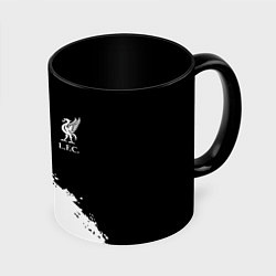 Кружка 3D Liverpool fc белые краски, цвет: 3D-белый + черный