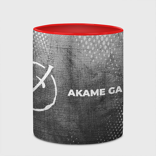 Кружка цветная Akame ga Kill - grey gradient по-горизонтали / 3D-Белый + красный – фото 2