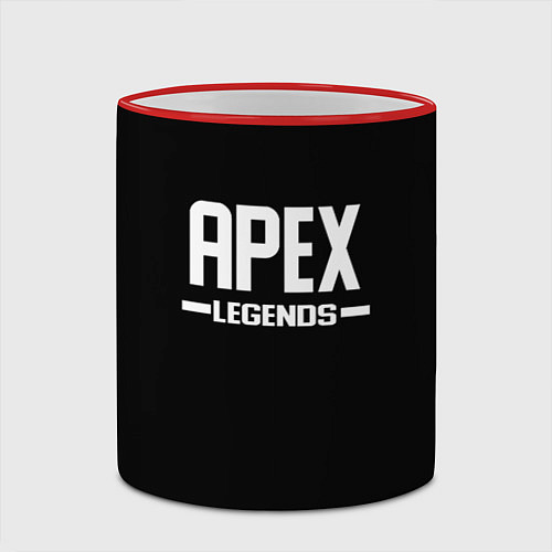 Кружка цветная Apex legends logo white / 3D-Красный кант – фото 2