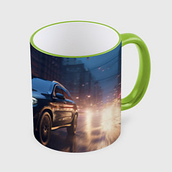 Кружка 3D Mercedes benz auto, цвет: 3D-светло-зеленый кант