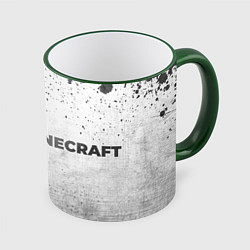 Кружка 3D Minecraft - white gradient по-горизонтали, цвет: 3D-зеленый кант