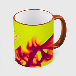 Кружка 3D Starfield fire steel, цвет: 3D-оранжевый кант