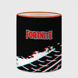 Кружка 3D Fortnite краски глитч, цвет: 3D-оранжевый кант — фото 2