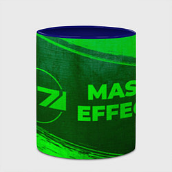 Кружка 3D Mass Effect - green gradient по-горизонтали, цвет: 3D-белый + синий — фото 2