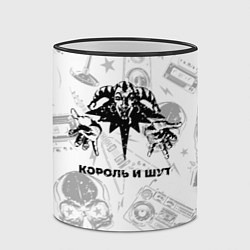 Кружка 3D Король и Шут с потертостями на светлом фоне, цвет: 3D-черный кант — фото 2