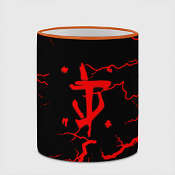 Кружка 3D Doom молнии, цвет: 3D-оранжевый кант — фото 2