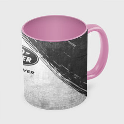 Кружка 3D Land Rover - white gradient, цвет: 3D-белый + розовый