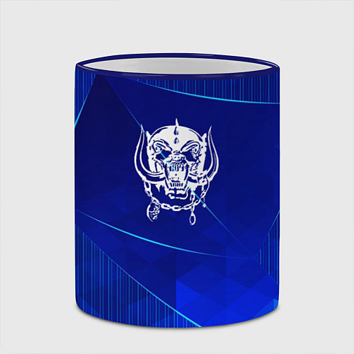 Кружка цветная Motorhead blue poly / 3D-Синий кант – фото 2