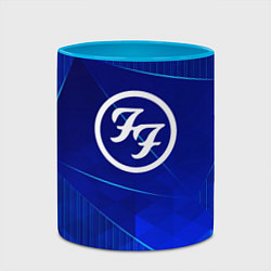Кружка 3D Foo Fighters blue poly, цвет: 3D-белый + небесно-голубой — фото 2