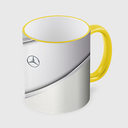 Кружка 3D Mercedes benz metalic collection, цвет: 3D-желтый кант