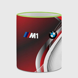 Кружка 3D BMW sport geometry motors, цвет: 3D-светло-зеленый кант — фото 2