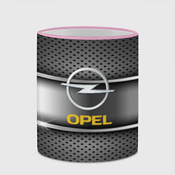 Кружка 3D Opel carbon metal steel, цвет: 3D-розовый кант — фото 2