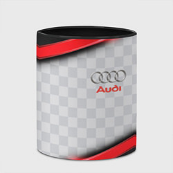 Кружка 3D AUDI auto texture, цвет: 3D-белый + черный — фото 2