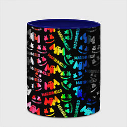 Кружка 3D Marshmello neon color, цвет: 3D-белый + синий — фото 2