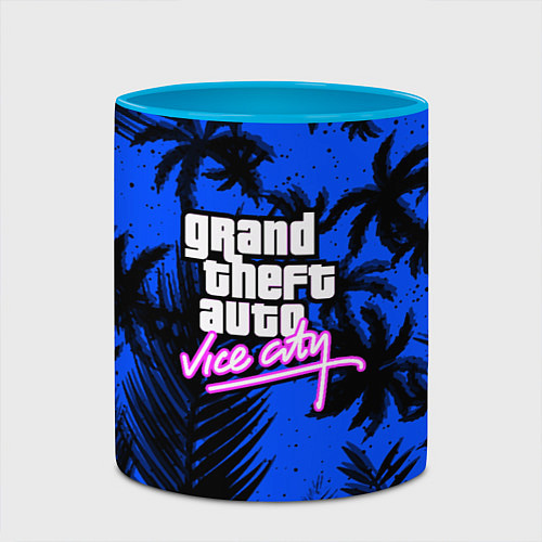 Кружка цветная Vice cuty gta tropic steel / 3D-Белый + небесно-голубой – фото 2