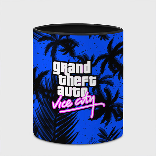 Кружка цветная Vice cuty gta tropic steel / 3D-Белый + черный – фото 2