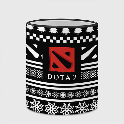 Кружка цветная Dota pattern game / 3D-Черный кант – фото 2