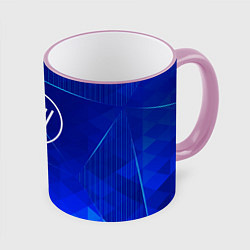 Кружка 3D Twenty One Pilots blue poly, цвет: 3D-розовый кант